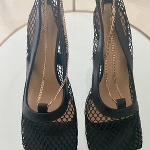 Bottega Veneta black mesh shoes size 7